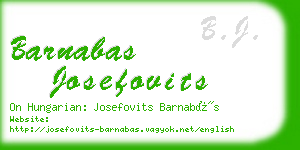 barnabas josefovits business card